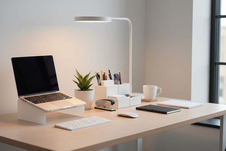 show a clean and tidy desk